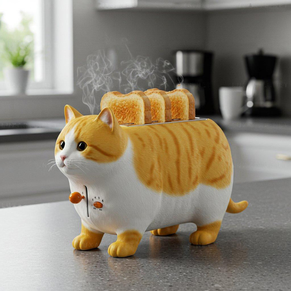 Spring Sale💥Purr-fect Toast Every Time: 7-Color Cat Toaster
