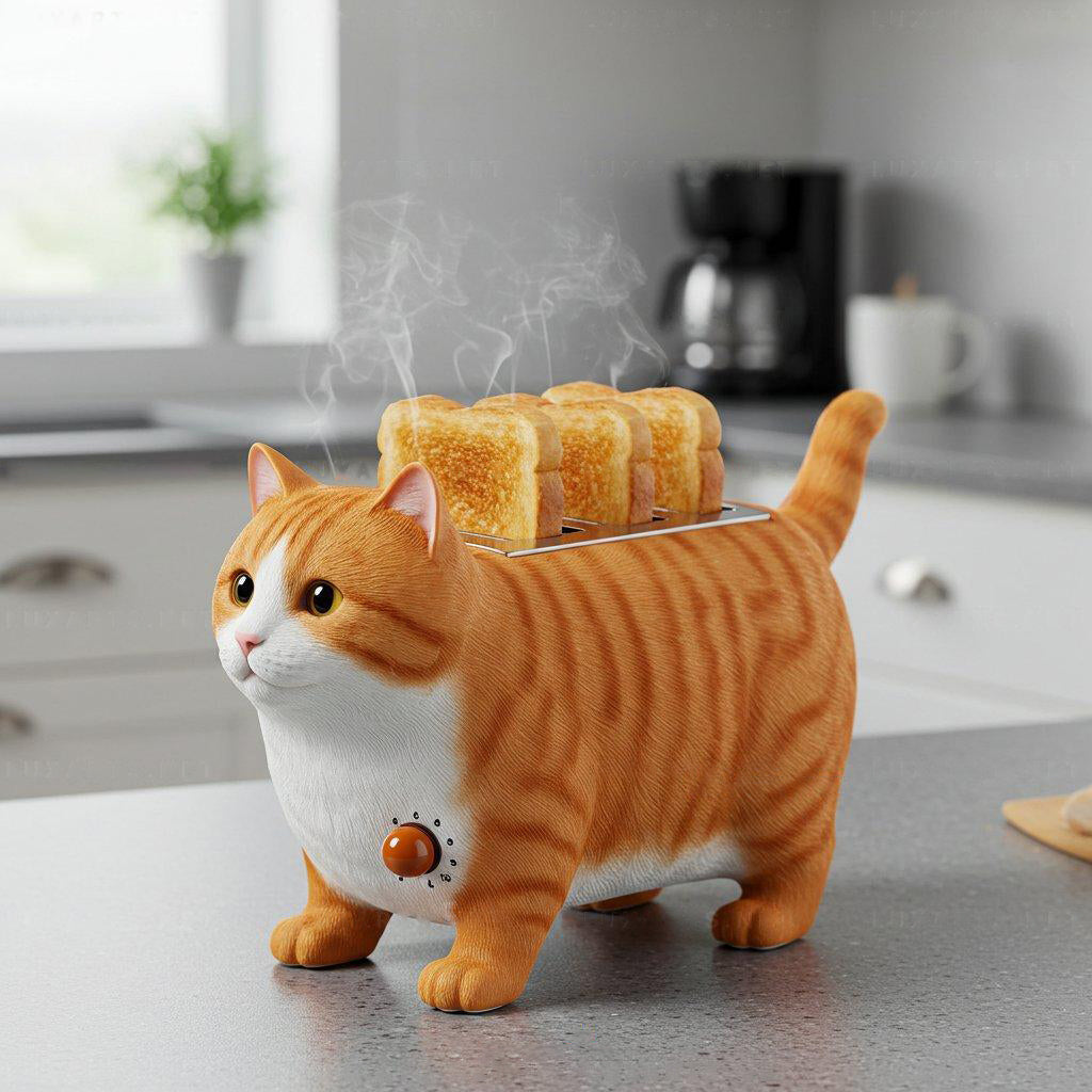 Spring Sale💥Purr-fect Toast Every Time: 7-Color Cat Toaster