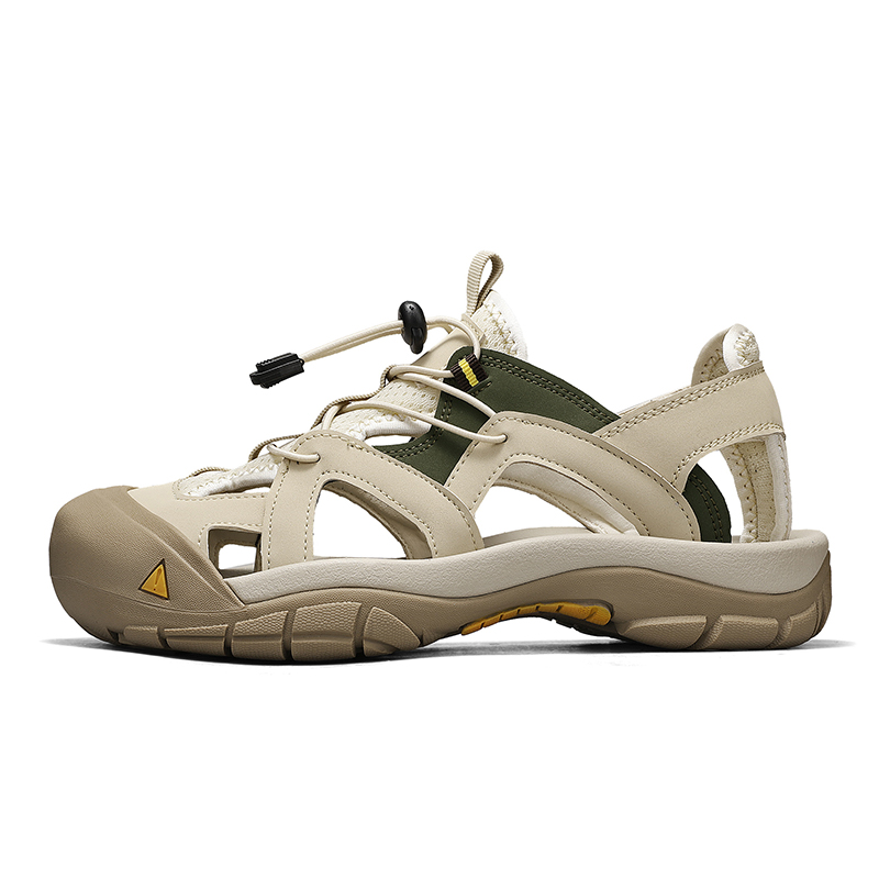  🔥Last Day 70% OFF🔥Men's Hand-Stitched Closed-Toe Leather Sandals, Breathable Hollow Out Roman Style Summer Shoes