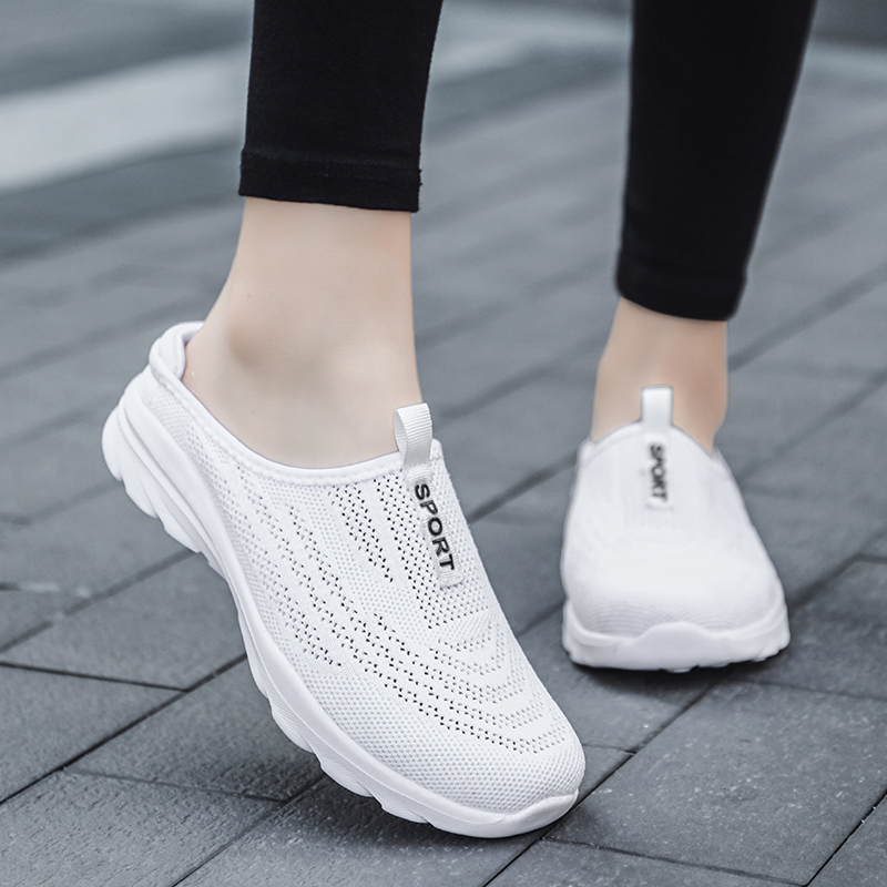 🌸🎉 Trendy Must-Have! Only a Few Left! ✨🥿💫Women's Hiking Lightweight Breathable Non-slip Knitted Flat Thick-soled Slip-on Walking Neuropathy Shoes