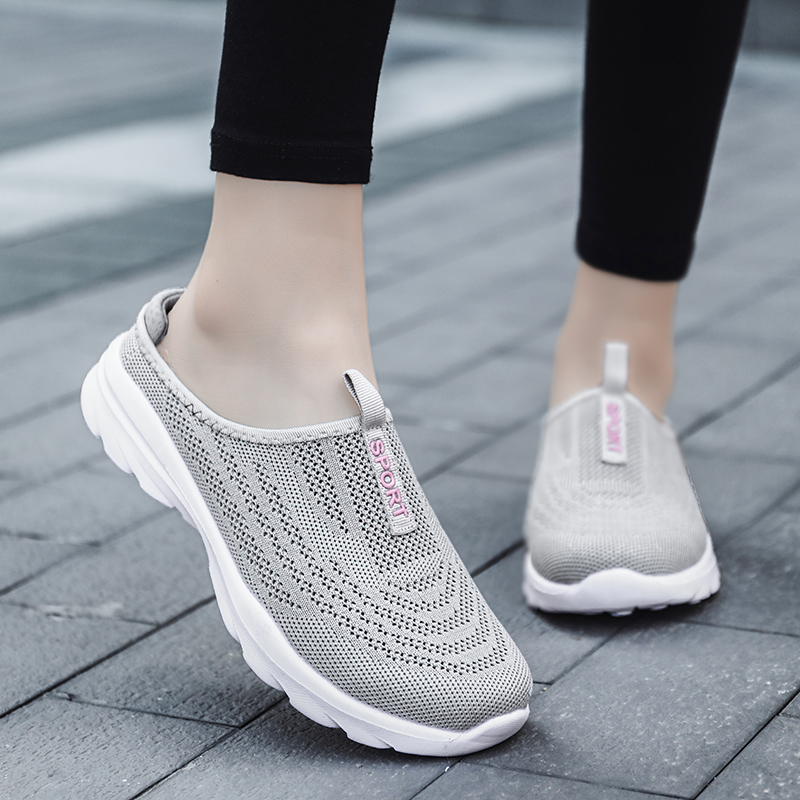 🌸🎉 Trendy Must-Have! Only a Few Left! ✨🥿💫Women's Hiking Lightweight Breathable Non-slip Knitted Flat Thick-soled Slip-on Walking Neuropathy Shoes