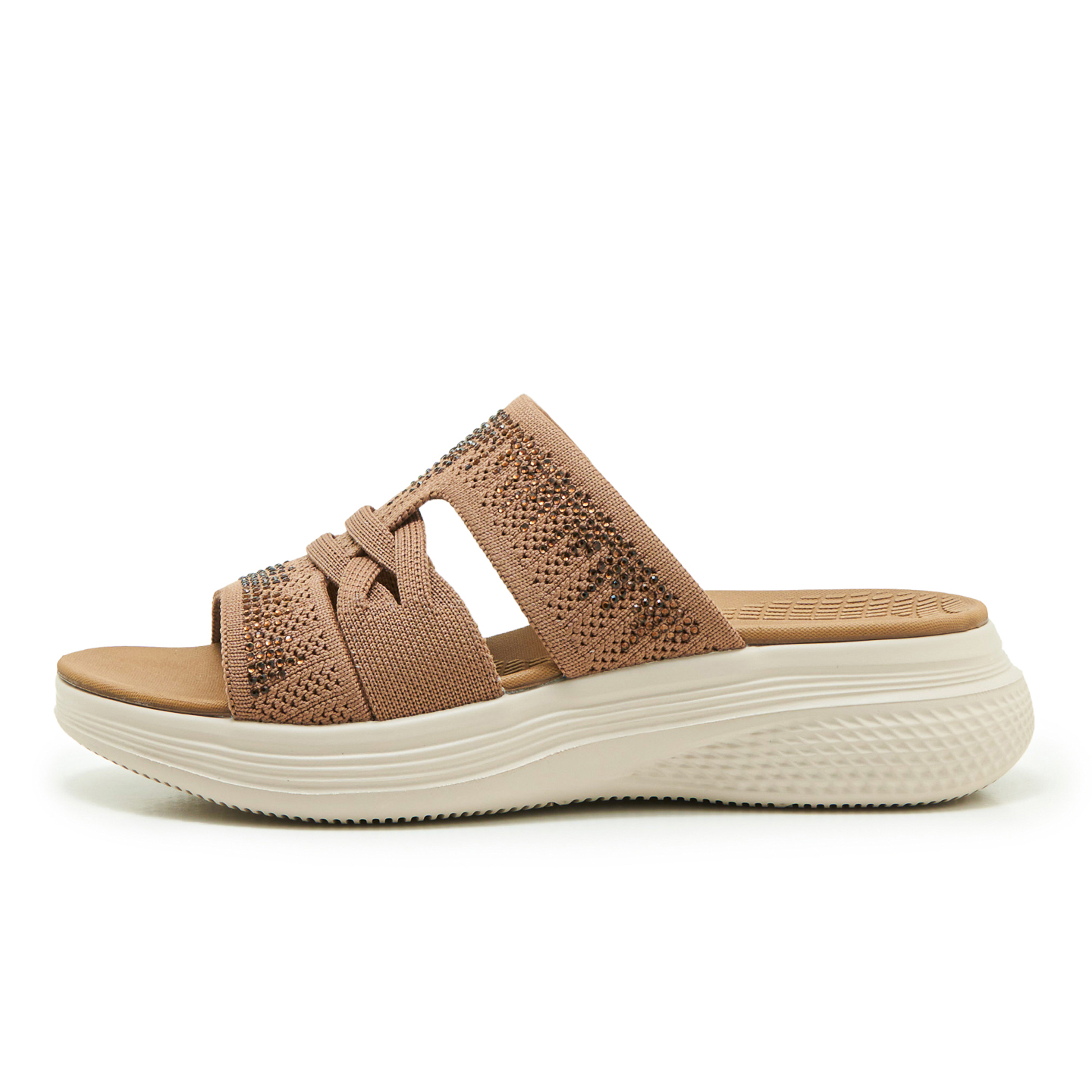 🔥Last Day 60% OFF🔥2026 Rhinestone Woven Slides - Women's Thick-Sole Non-Slip Summer Sandals