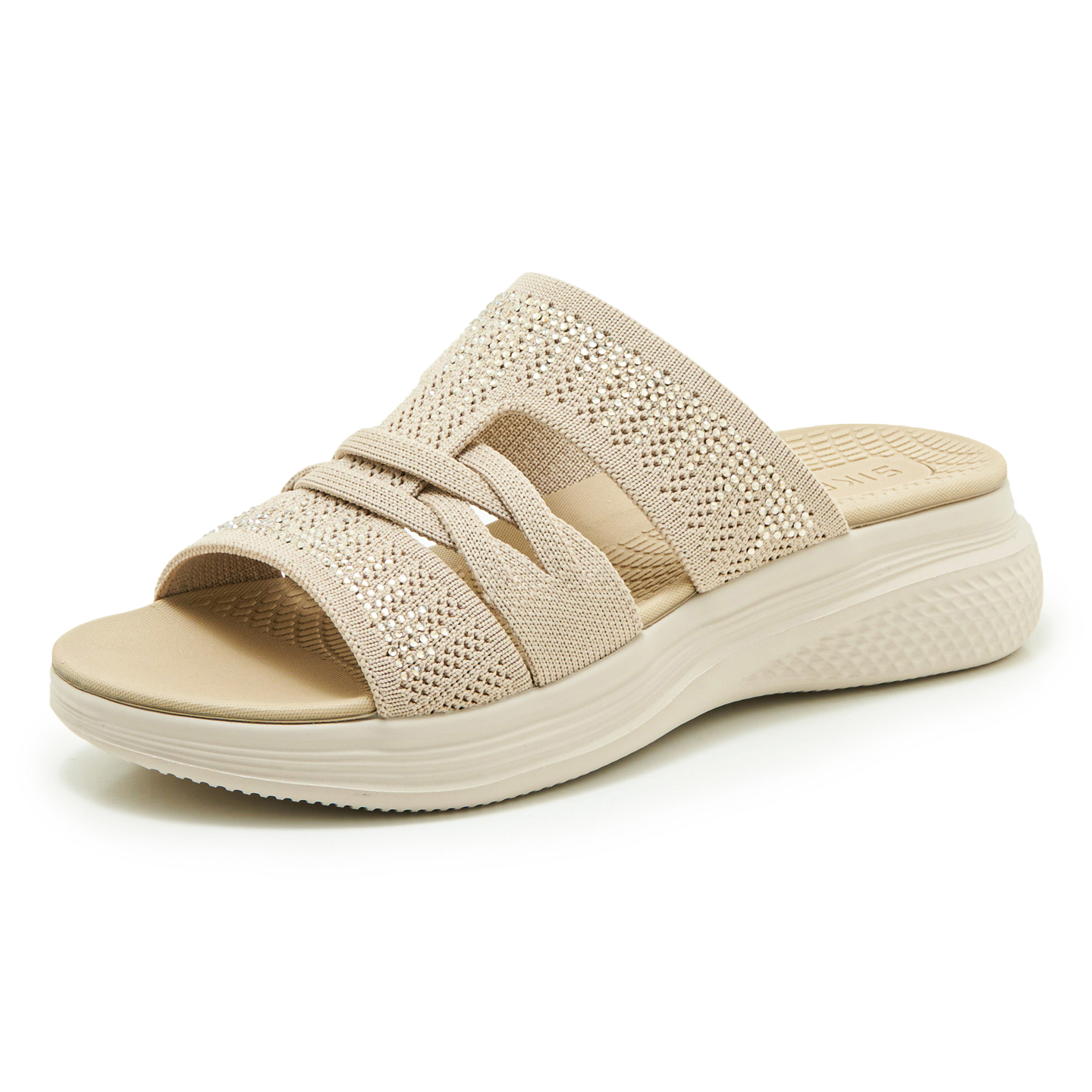 🔥Last Day 60% OFF🔥2026 Rhinestone Woven Slides - Women's Thick-Sole Non-Slip Summer Sandals