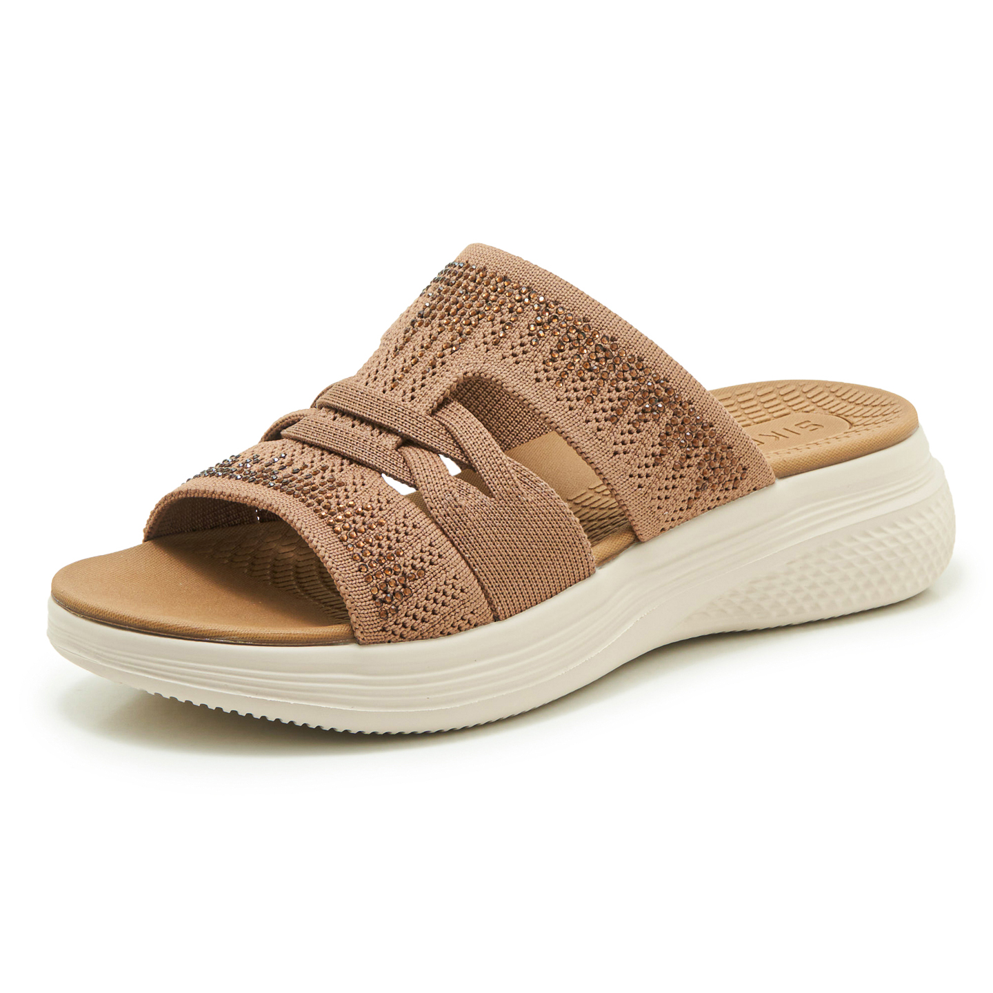 🔥Last Day 60% OFF🔥2026 Rhinestone Woven Slides - Women's Thick-Sole Non-Slip Summer Sandals
