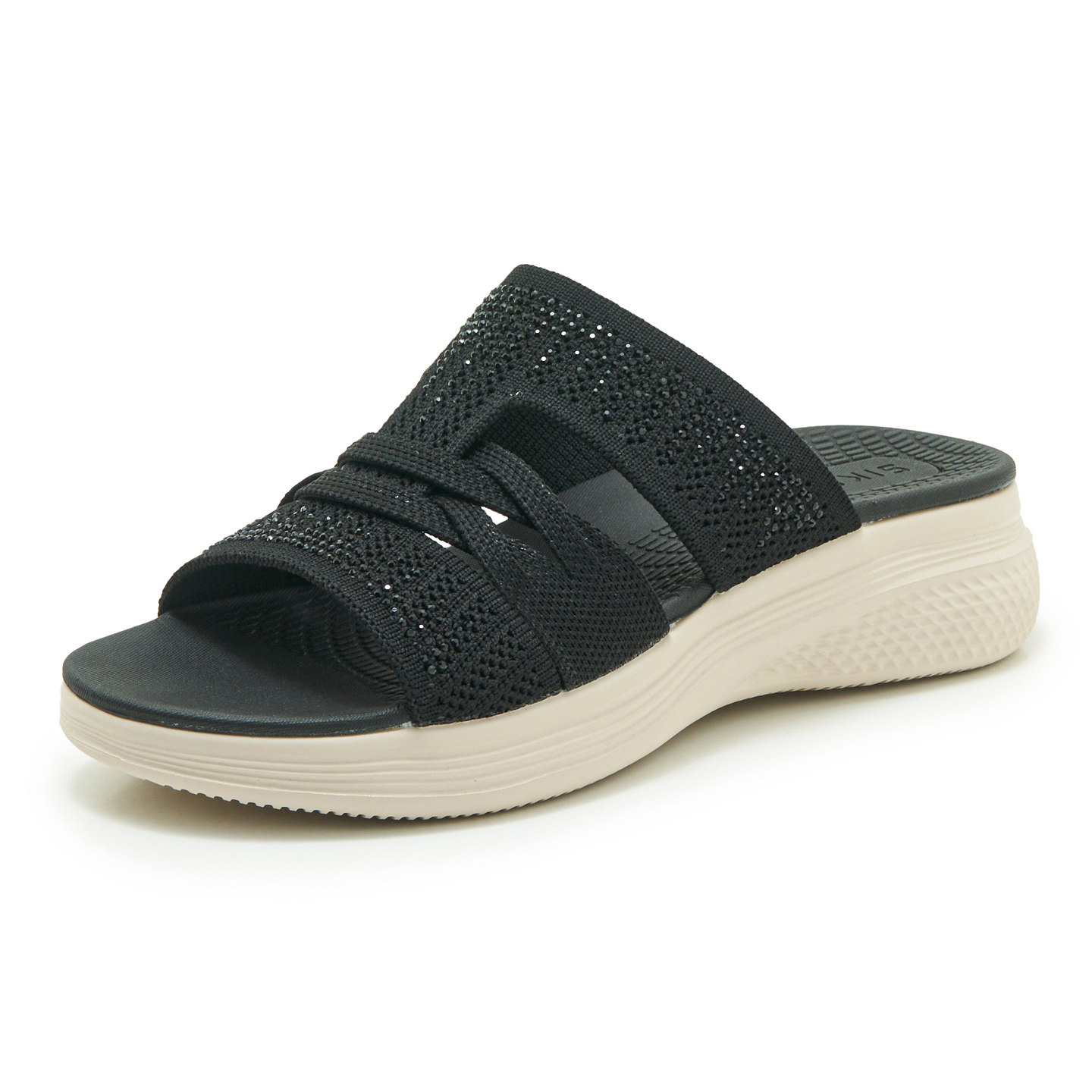 🔥Last Day 60% OFF🔥2026 Rhinestone Woven Slides - Women's Thick-Sole Non-Slip Summer Sandals