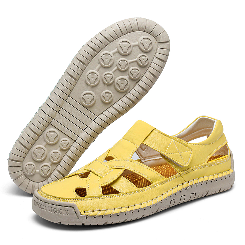 ✨ 2026 New Trendy Design：Chic closed-toe Roman style , perfect for summer fashion，Lightweight Non-Slip Summer Flat Shoes
