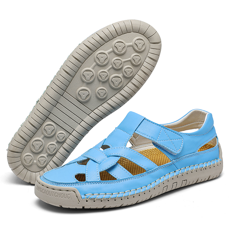 ✨ 2026 New Trendy Design：Chic closed-toe Roman style , perfect for summer fashion，Lightweight Non-Slip Summer Flat Shoes