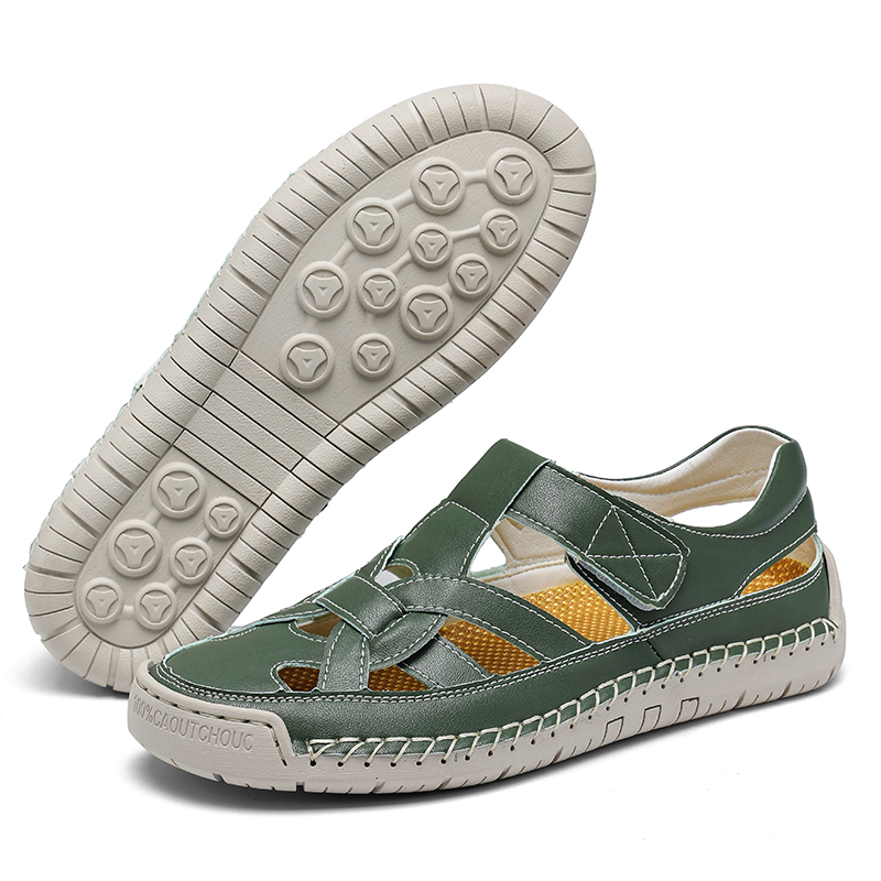 ✨ 2026 New Trendy Design：Chic closed-toe Roman style , perfect for summer fashion，Lightweight Non-Slip Summer Flat Shoes