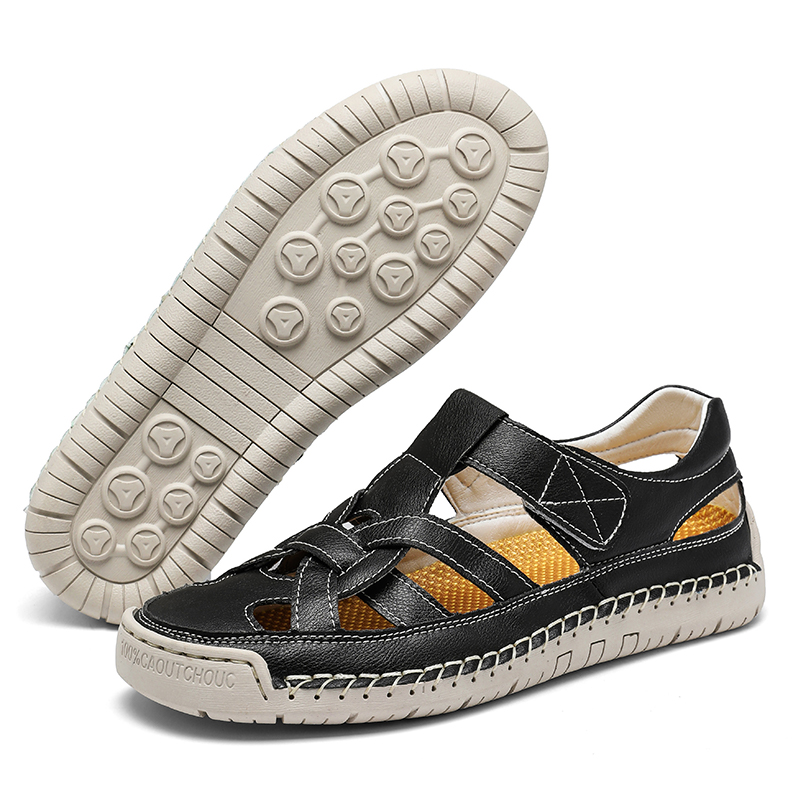 ✨ 2026 New Trendy Design：Chic closed-toe Roman style , perfect for summer fashion，Lightweight Non-Slip Summer Flat Shoes