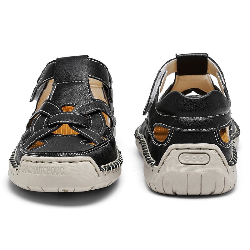 ✨ 2026 New Trendy Design：Chic closed-toe Roman style , perfect for summer fashion，Lightweight Non-Slip Summer Flat Shoes