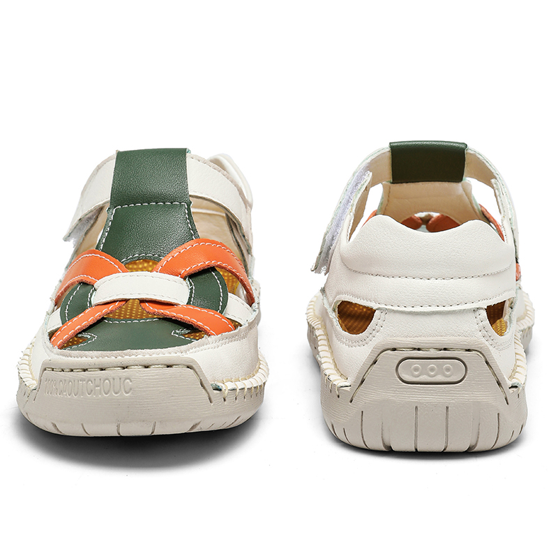 ✨ 2026 New Trendy Design：Chic closed-toe Roman style , perfect for summer fashion，Lightweight Non-Slip Summer Flat Shoes