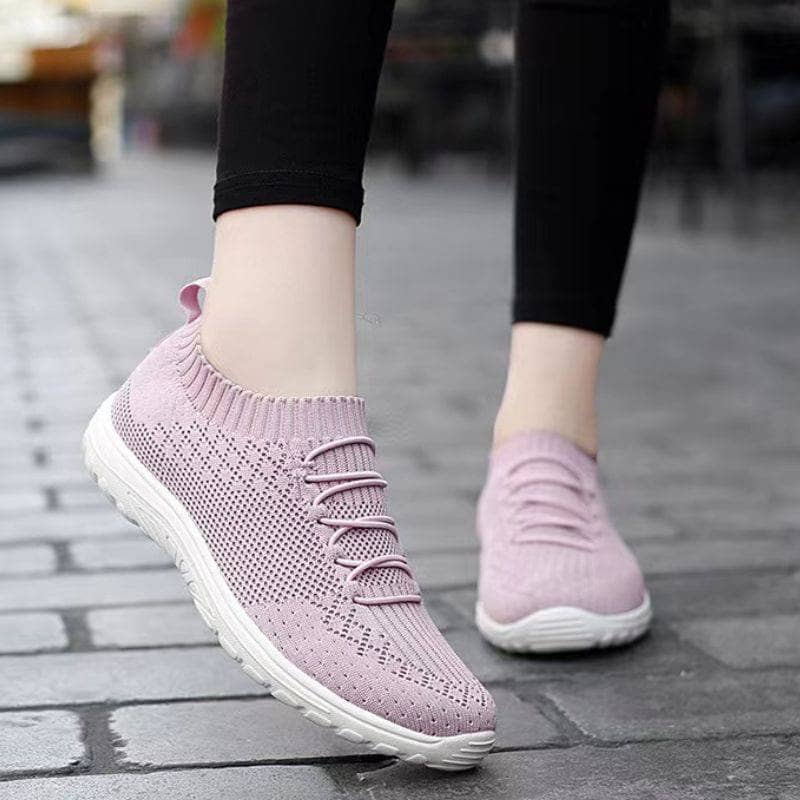 Women Versatile Slip-on Walking Shoes Elastic Mesh Leisure