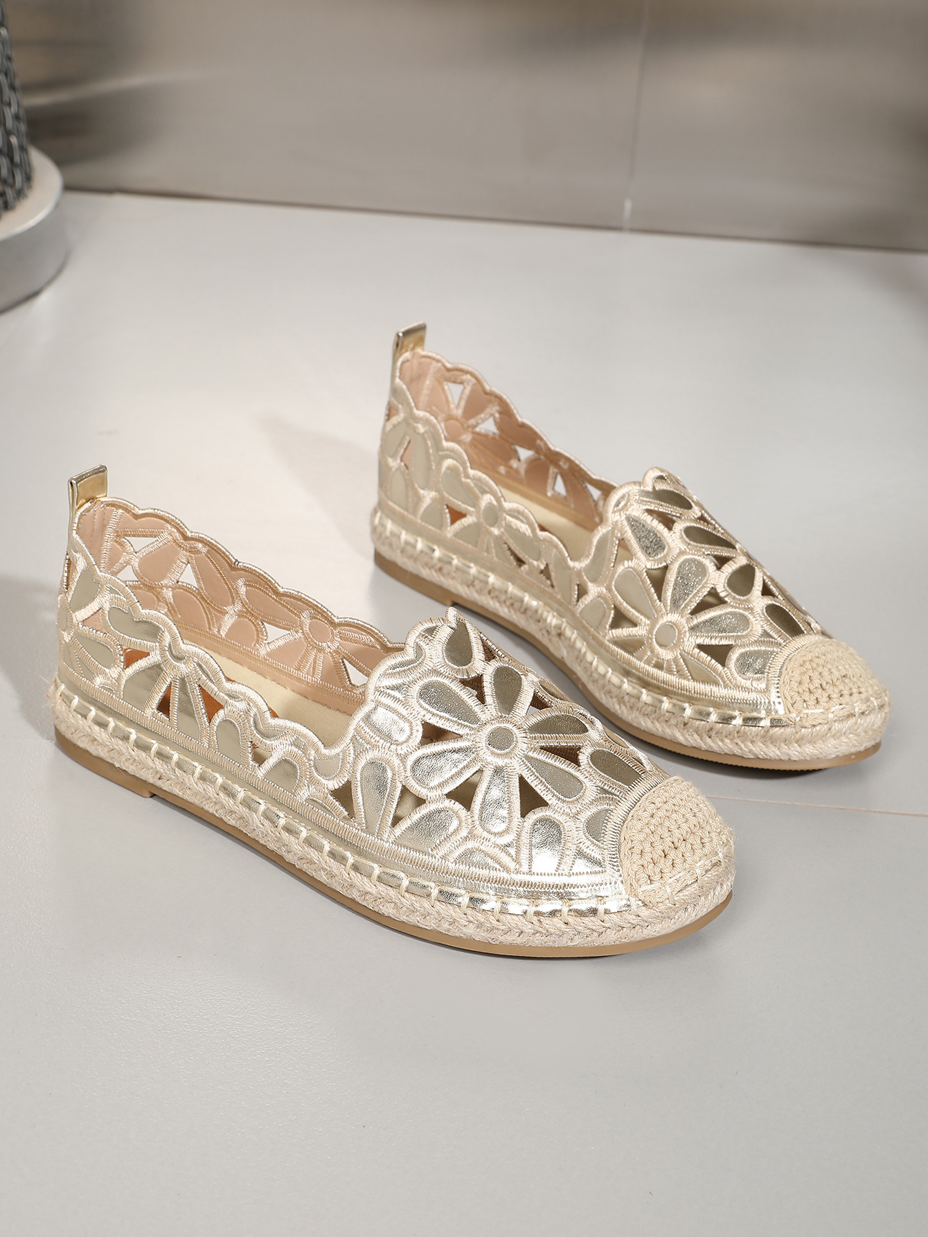 Casual Vacation Straw Sole Flats for Women's All-Day Comfort