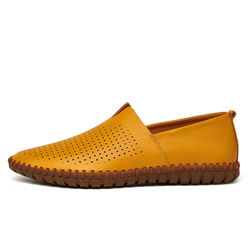 Cross-Border Popular Large Size Men'S Casual Shoes Slip-On Toe-Grain Cowhide Lazy Shoes Leather Shoes 48 Yards 49 Yards 50 Yards