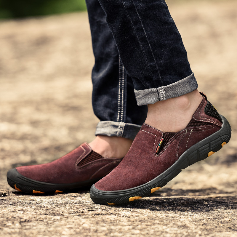 Large Size Slip-On Casual Sports Large Size Cross-Border Men'S Outdoor Travel Hiking Shoes 