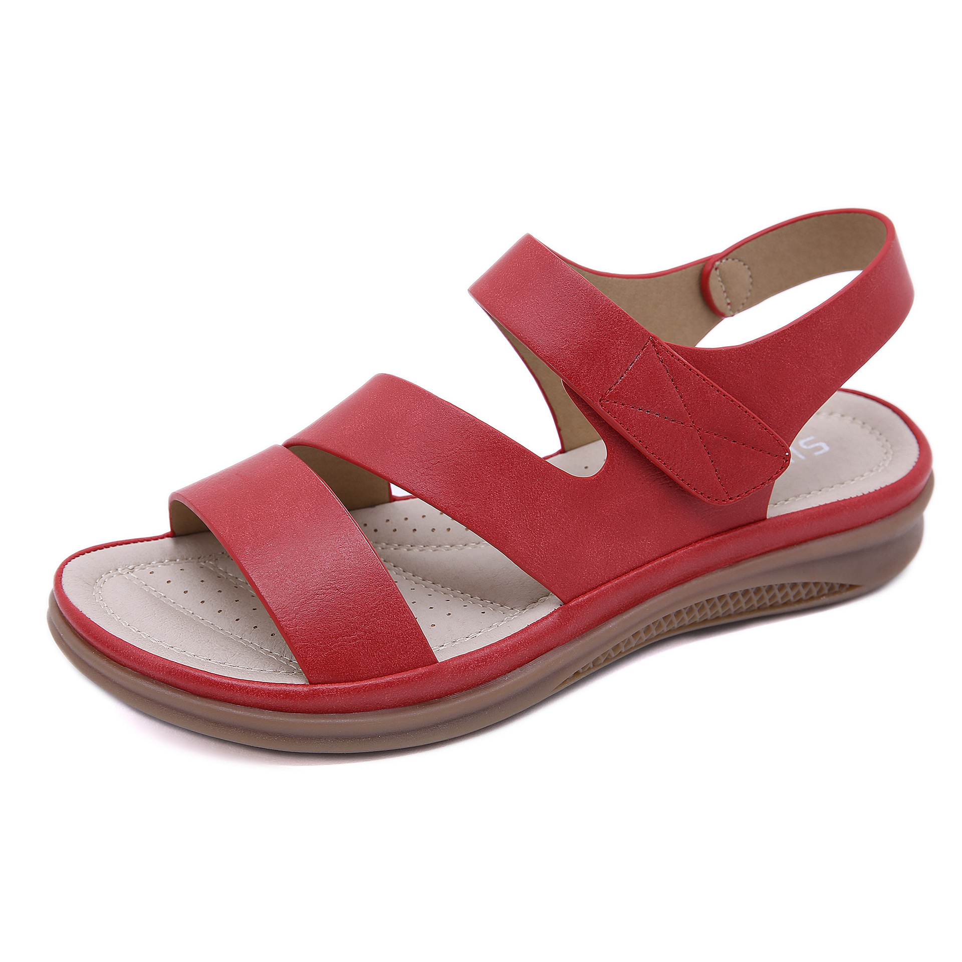 New 2026 European And American Sandals For Women Cross-Border Casual Lightweight Large Size Retro Wedge Comfortable Sandals Drop Shipping