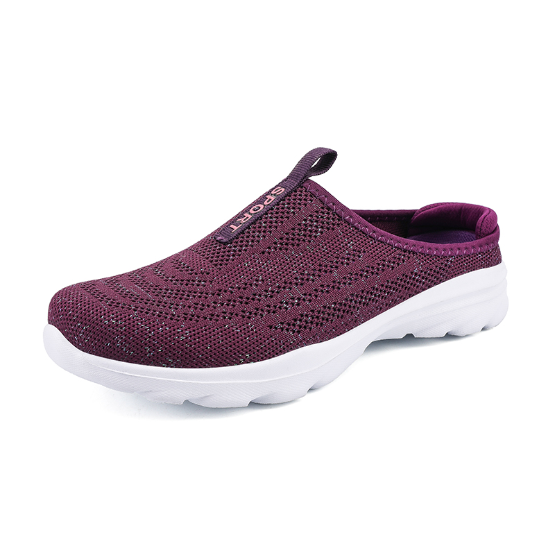 🌸🎉 Trendy Must-Have! Only a Few Left! ✨🥿💫Women's Hiking Lightweight Breathable Non-slip Knitted Flat Thick-soled Slip-on Walking Neuropathy Shoes