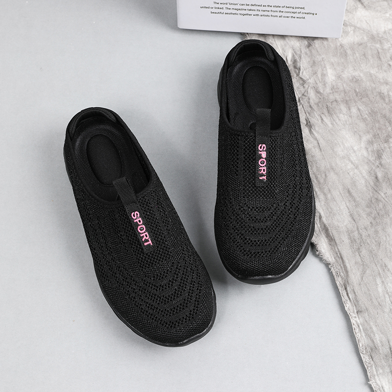 🌸🎉 Trendy Must-Have! Only a Few Left! ✨🥿💫Women's Hiking Lightweight Breathable Non-slip Knitted Flat Thick-soled Slip-on Walking Neuropathy Shoes