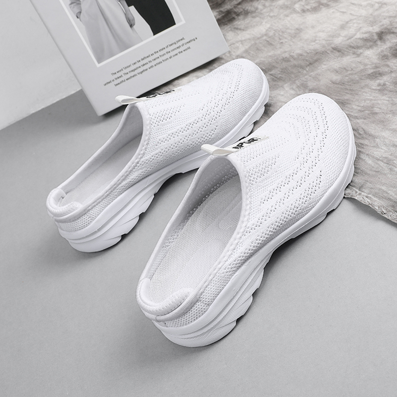 🌸🎉 Trendy Must-Have! Only a Few Left! ✨🥿💫Women's Hiking Lightweight Breathable Non-slip Knitted Flat Thick-soled Slip-on Walking Neuropathy Shoes