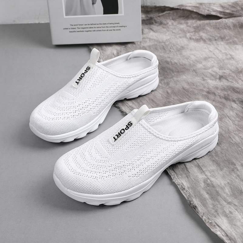 🌸🎉 Trendy Must-Have! Only a Few Left! ✨🥿💫Women's Hiking Lightweight Breathable Non-slip Knitted Flat Thick-soled Slip-on Walking Neuropathy Shoes