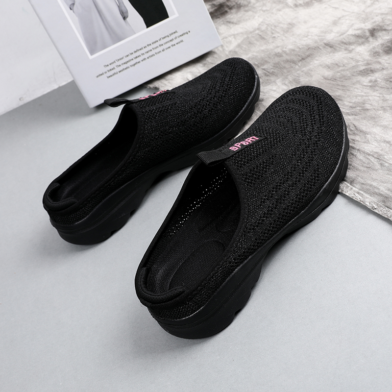 🌸🎉 Trendy Must-Have! Only a Few Left! ✨🥿💫Women's Hiking Lightweight Breathable Non-slip Knitted Flat Thick-soled Slip-on Walking Neuropathy Shoes