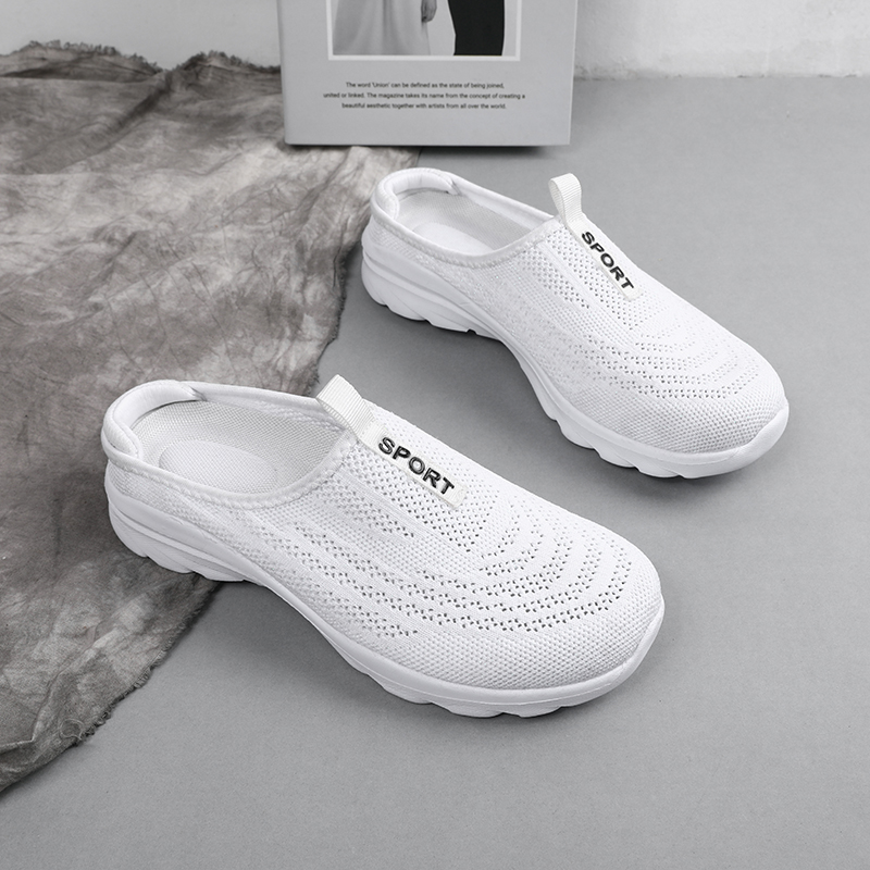 🌸🎉 Trendy Must-Have! Only a Few Left! ✨🥿💫Women's Hiking Lightweight Breathable Non-slip Knitted Flat Thick-soled Slip-on Walking Neuropathy Shoes