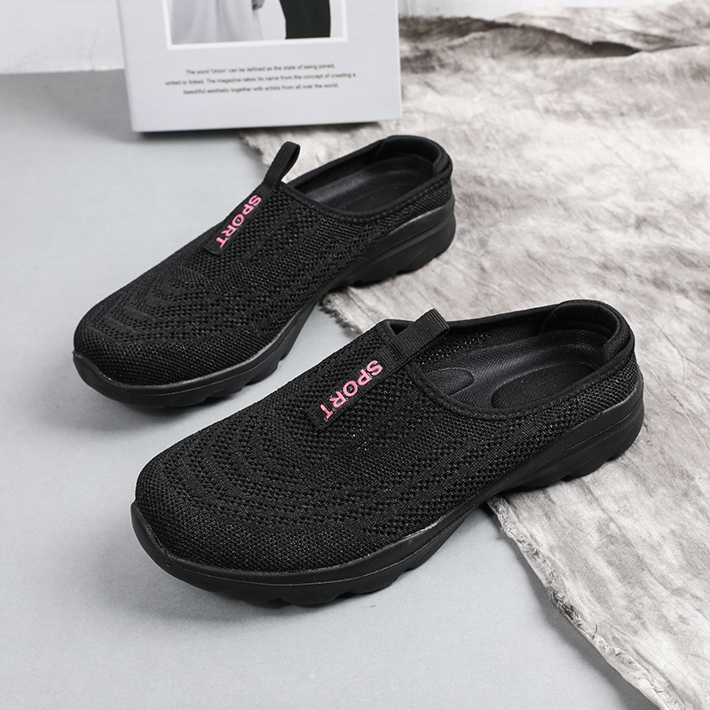 🌸🎉 Trendy Must-Have! Only a Few Left! ✨🥿💫Women's Hiking Lightweight Breathable Non-slip Knitted Flat Thick-soled Slip-on Walking Neuropathy Shoes