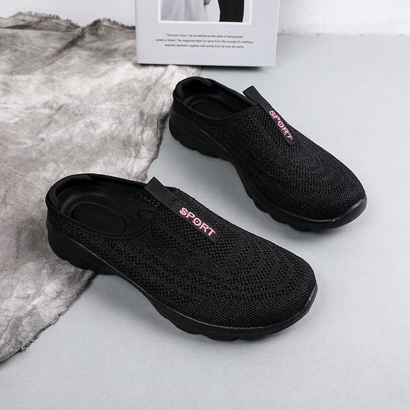 🌸🎉 Trendy Must-Have! Only a Few Left! ✨🥿💫Women's Hiking Lightweight Breathable Non-slip Knitted Flat Thick-soled Slip-on Walking Neuropathy Shoes