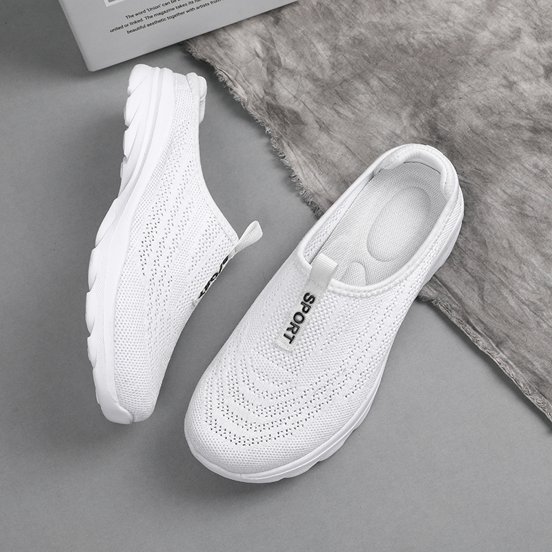 🌸🎉 Trendy Must-Have! Only a Few Left! ✨🥿💫Women's Hiking Lightweight Breathable Non-slip Knitted Flat Thick-soled Slip-on Walking Neuropathy Shoes