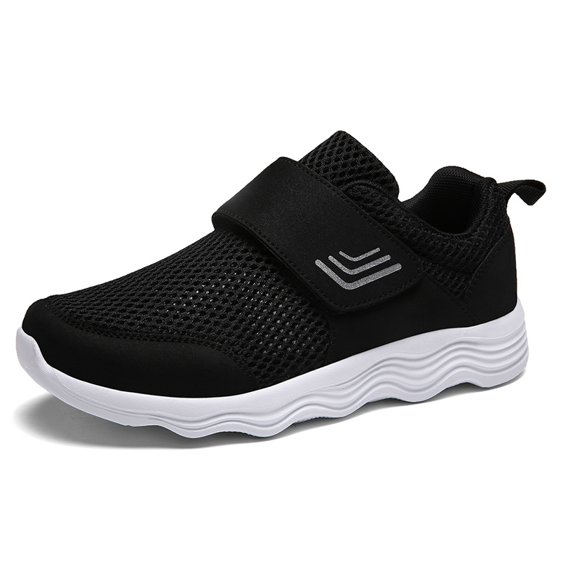 Women's Casual Comfort Walking Shoes Ultralight Flats Non-Slip Hook & Loop Fashion Sneakers