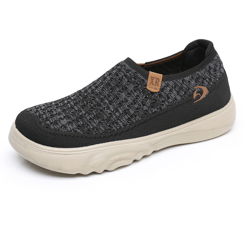 Women's Soft Orthopedic Shoes Breathable Woven Go Walking Slip On Foam Shoes Arch Support Hands Slip in Chunky Wedge