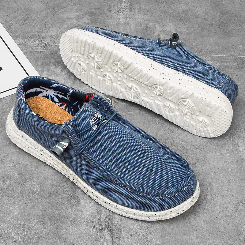 The Brand'S Same Style Slip-On Loafers For Men And Women, Canvas Casual Shoes, High-Elastic Cork Insoles, Cross-Border Best-Selling Loafers
