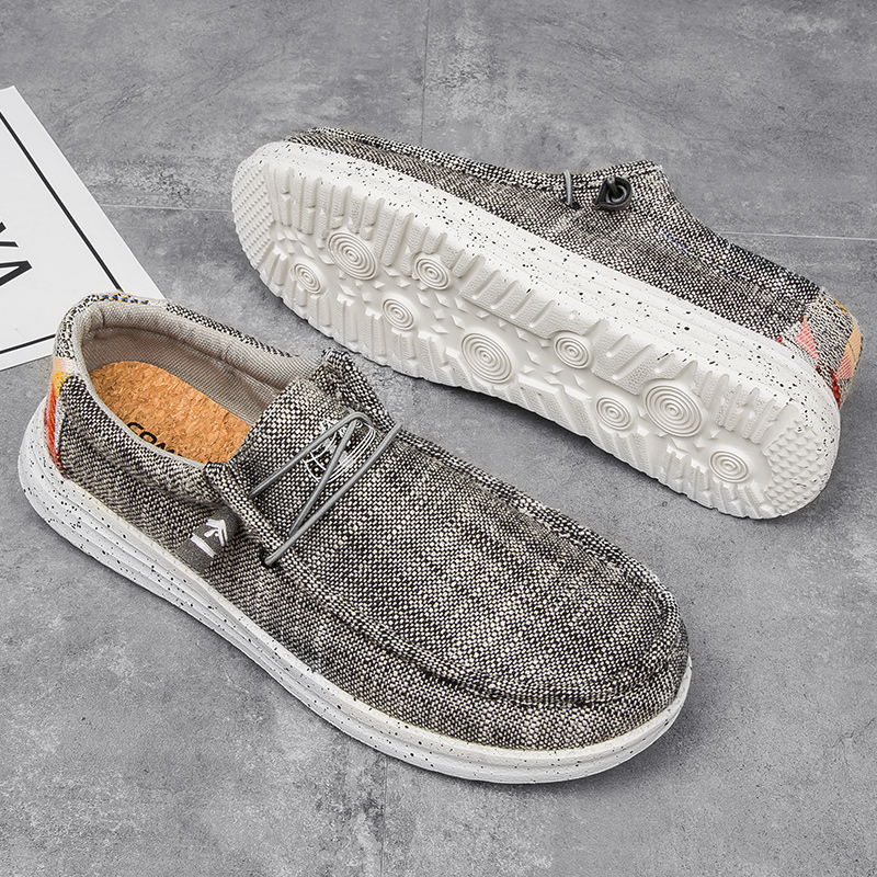 The Brand'S Same Style Slip-On Loafers For Men And Women, Canvas Casual Shoes, High-Elastic Cork Insoles, Cross-Border Best-Selling Loafers
