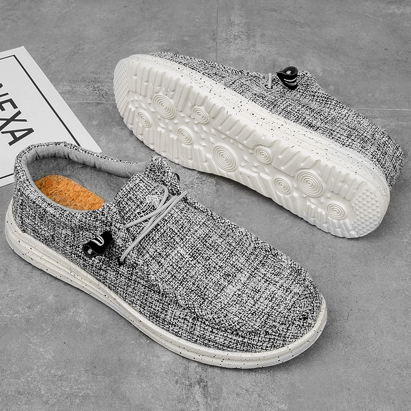 The Brand'S Same Style Slip-On Loafers For Men And Women, Canvas Casual Shoes, High-Elastic Cork Insoles, Cross-Border Best-Selling Loafers