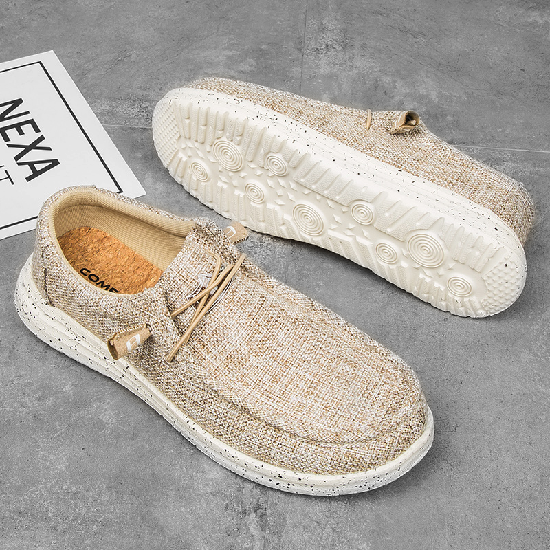 The Brand'S Same Style Slip-On Loafers For Men And Women, Canvas Casual Shoes, High-Elastic Cork Insoles, Cross-Border Best-Selling Loafers