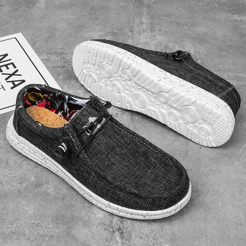 The Brand'S Same Style Slip-On Loafers For Men And Women, Canvas Casual Shoes, High-Elastic Cork Insoles, Cross-Border Best-Selling Loafers