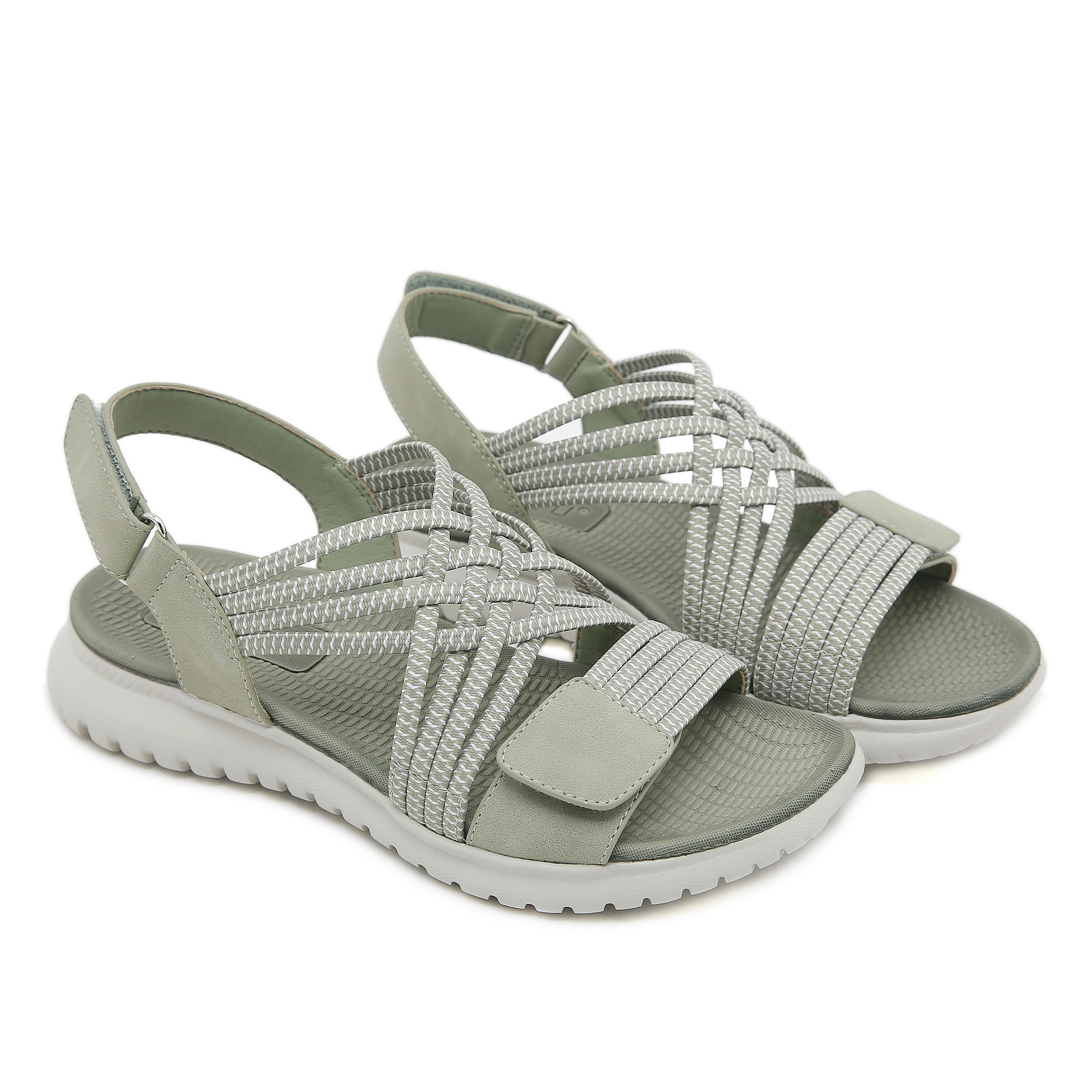 1109-A10 Amazon 2026 Summer New Sandals Women'S Lightweight Sports Style Comfortable Elastic Large Size Sandals