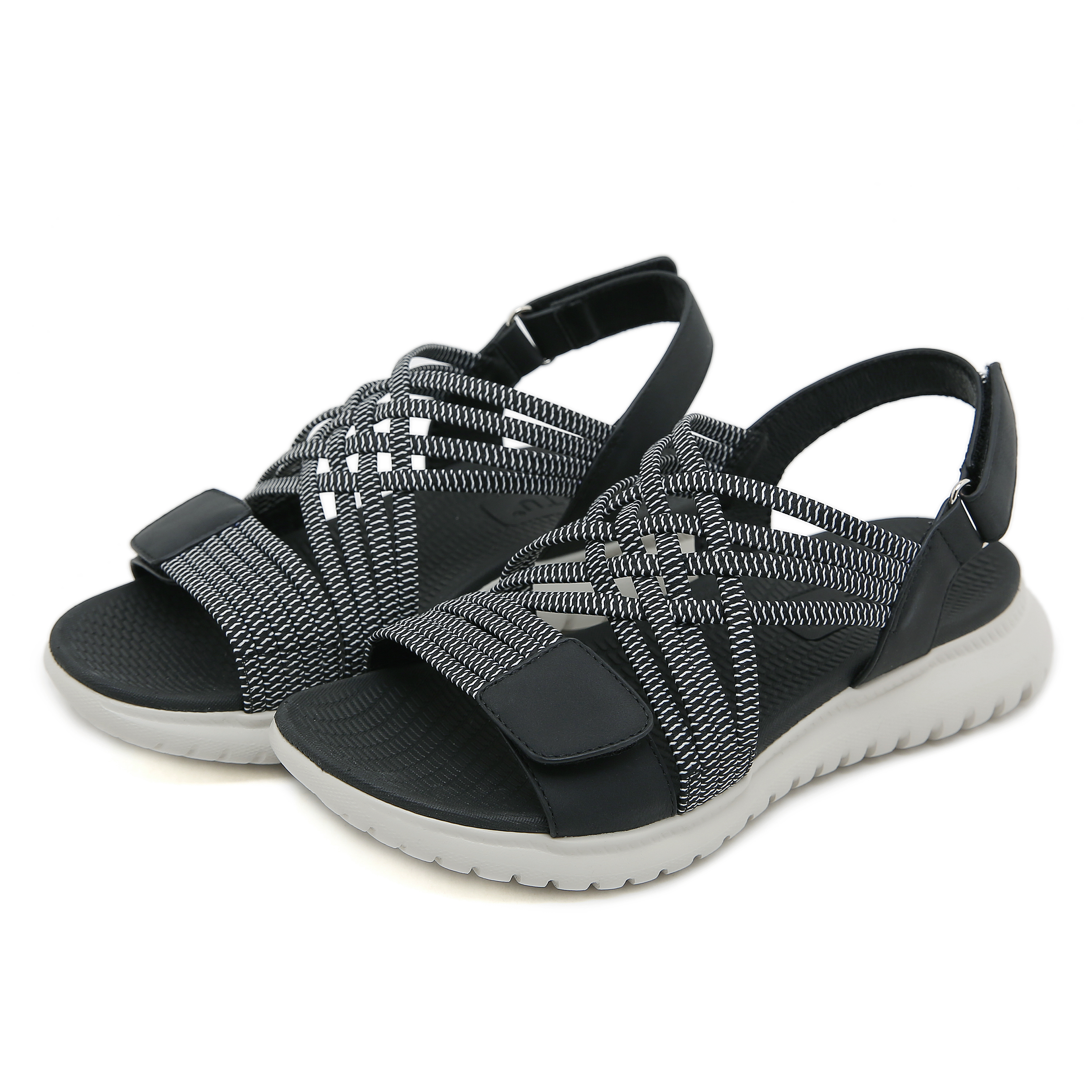 1109-A10 Amazon 2026 Summer New Sandals Women'S Lightweight Sports Style Comfortable Elastic Large Size Sandals