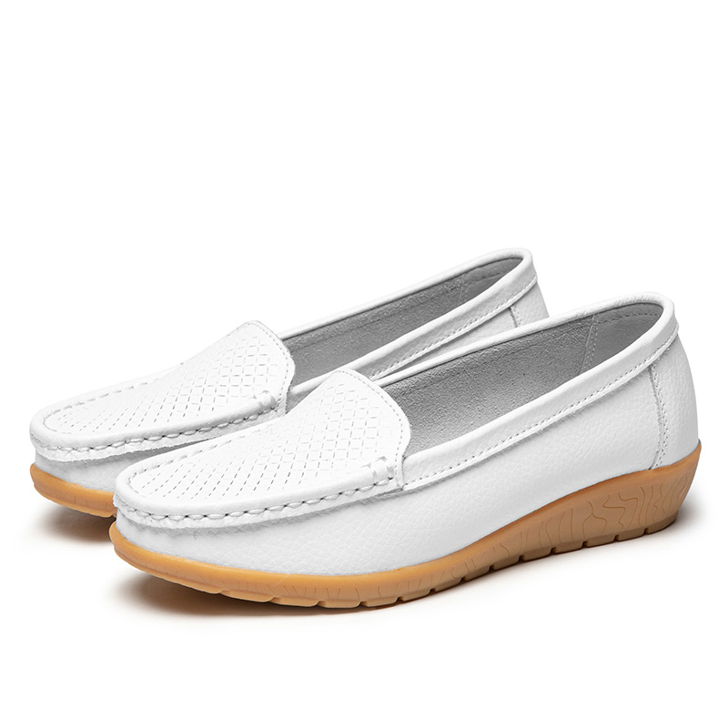 New Summer And Autumn Loafers, Casual Shoes, Beanie Shoes, Large Size Women'S Shoes, Wedge Heels, Middle-Aged And Elderly Mother'S Shoes, Women'S Single Shoes, Cowhide Shoes