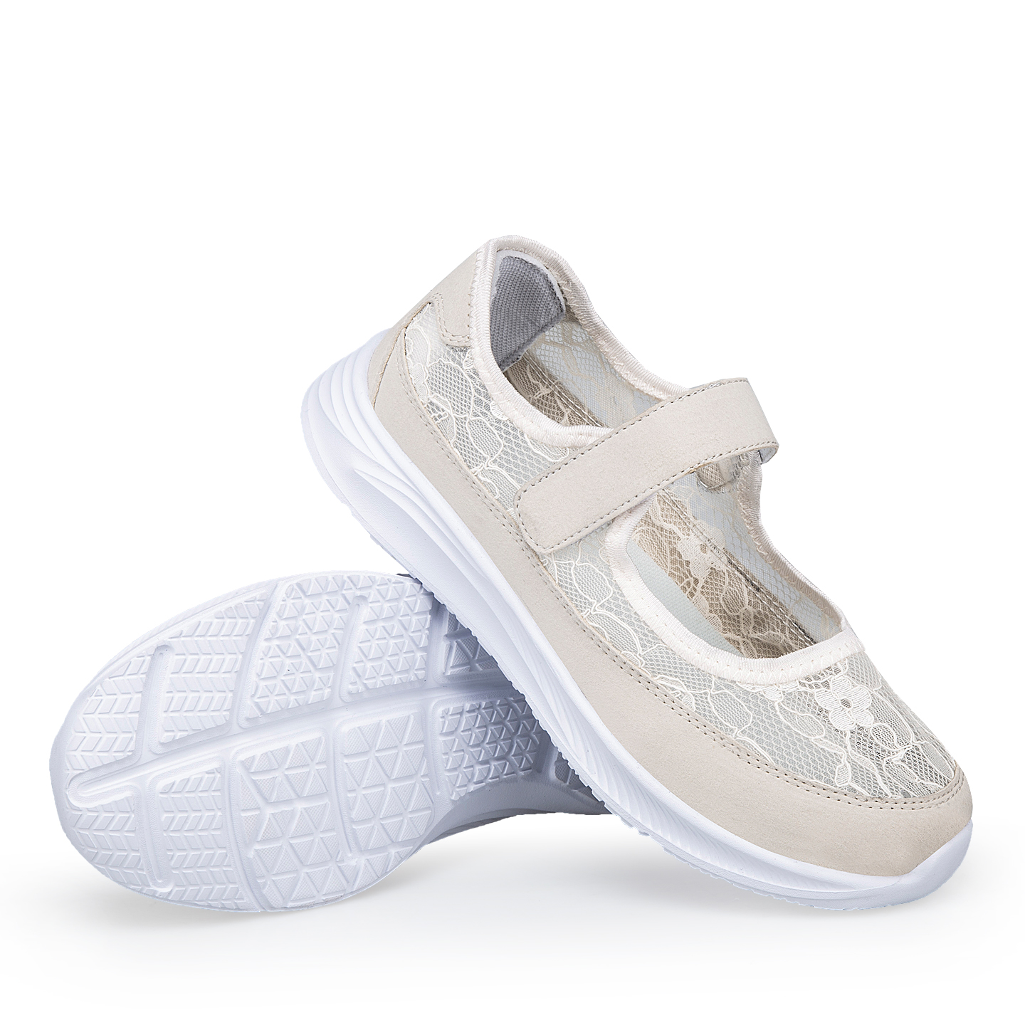 🔥Last Day 60% OFF🔥Women's Lace Mary Jane Walking Shoes - Soft Sole Breathable Comfortable Summer Flats