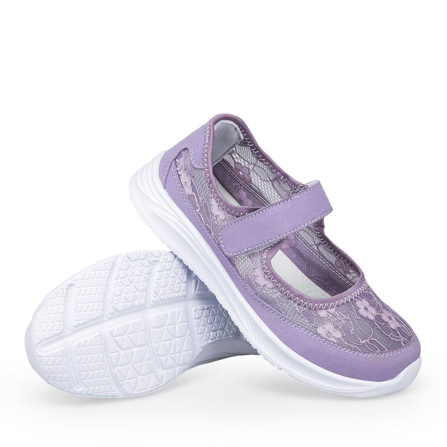 🔥Last Day 60% OFF🔥Women's Lace Mary Jane Walking Shoes - Soft Sole Breathable Comfortable Summer Flats