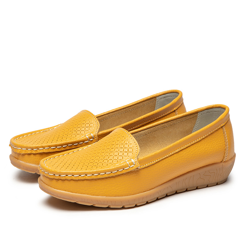 New Summer And Autumn Loafers, Casual Shoes, Beanie Shoes, Large Size Women'S Shoes, Wedge Heels, Middle-Aged And Elderly Mother'S Shoes, Women'S Single Shoes, Cowhide Shoes