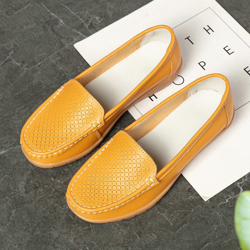 New Summer And Autumn Loafers, Casual Shoes, Beanie Shoes, Large Size Women'S Shoes, Wedge Heels, Middle-Aged And Elderly Mother'S Shoes, Women'S Single Shoes, Cowhide Shoes