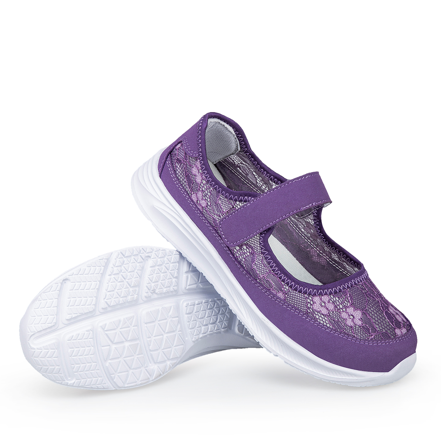 🔥Last Day 60% OFF🔥Women's Lace Mary Jane Walking Shoes - Soft Sole Breathable Comfortable Summer Flats