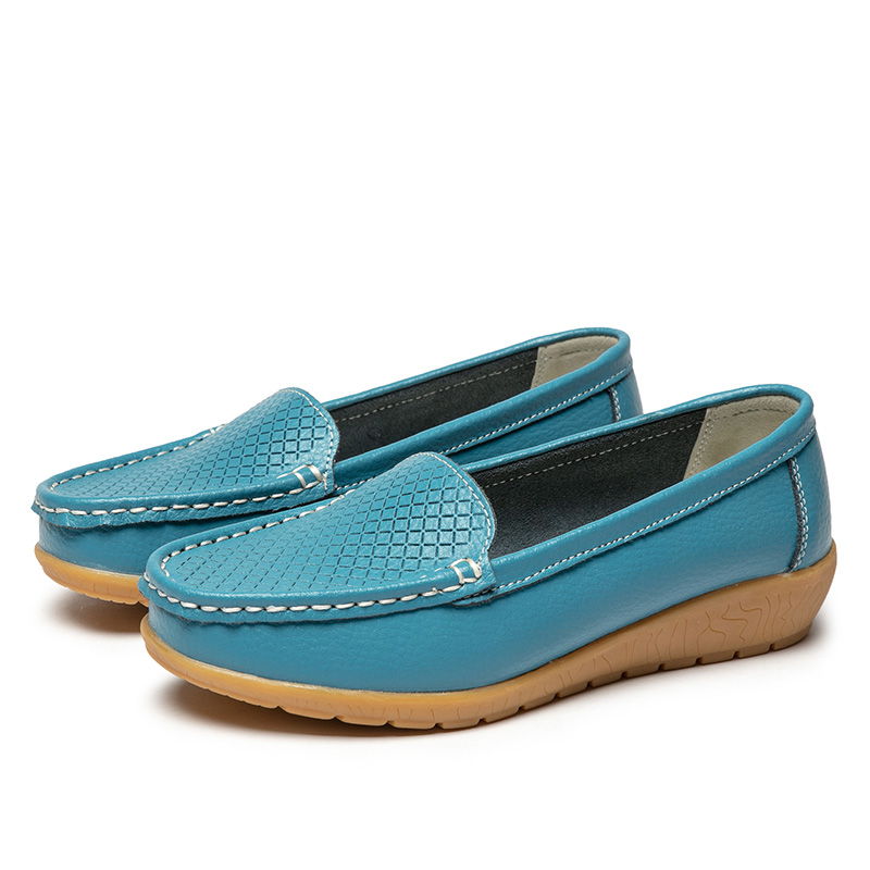 New Summer And Autumn Loafers, Casual Shoes, Beanie Shoes, Large Size Women'S Shoes, Wedge Heels, Middle-Aged And Elderly Mother'S Shoes, Women'S Single Shoes, Cowhide Shoes