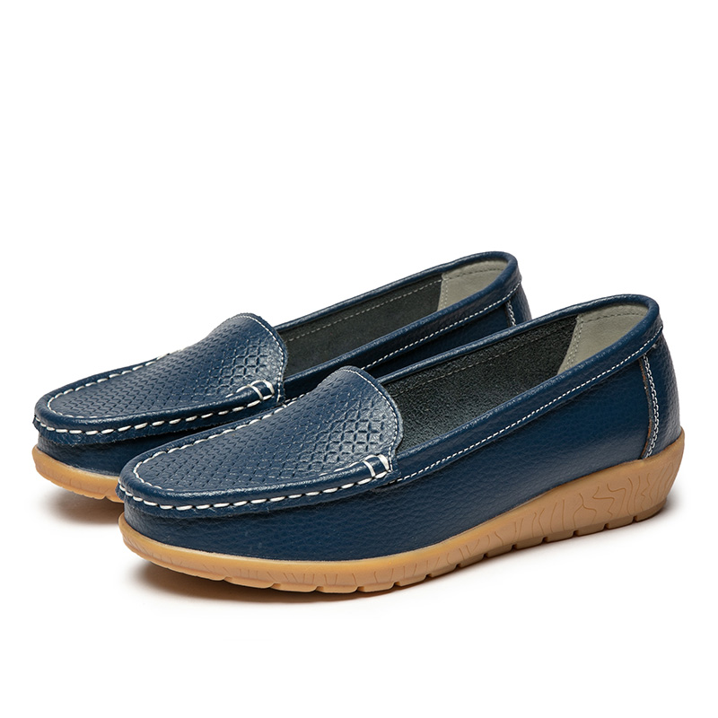 New Summer And Autumn Loafers, Casual Shoes, Beanie Shoes, Large Size Women'S Shoes, Wedge Heels, Middle-Aged And Elderly Mother'S Shoes, Women'S Single Shoes, Cowhide Shoes