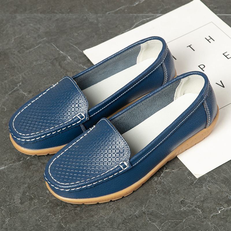 New Summer And Autumn Loafers, Casual Shoes, Beanie Shoes, Large Size Women'S Shoes, Wedge Heels, Middle-Aged And Elderly Mother'S Shoes, Women'S Single Shoes, Cowhide Shoes