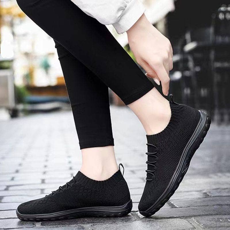 Women Versatile Slip-on Walking Shoes Elastic Mesh Leisure