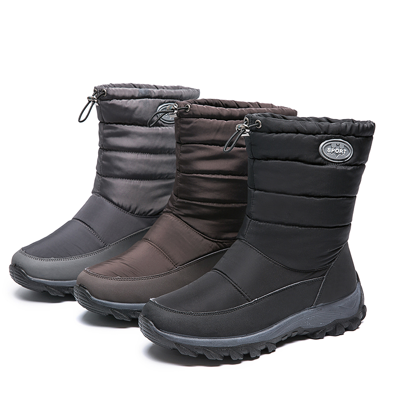 Women's Drawstring Waterproof Snow Boots