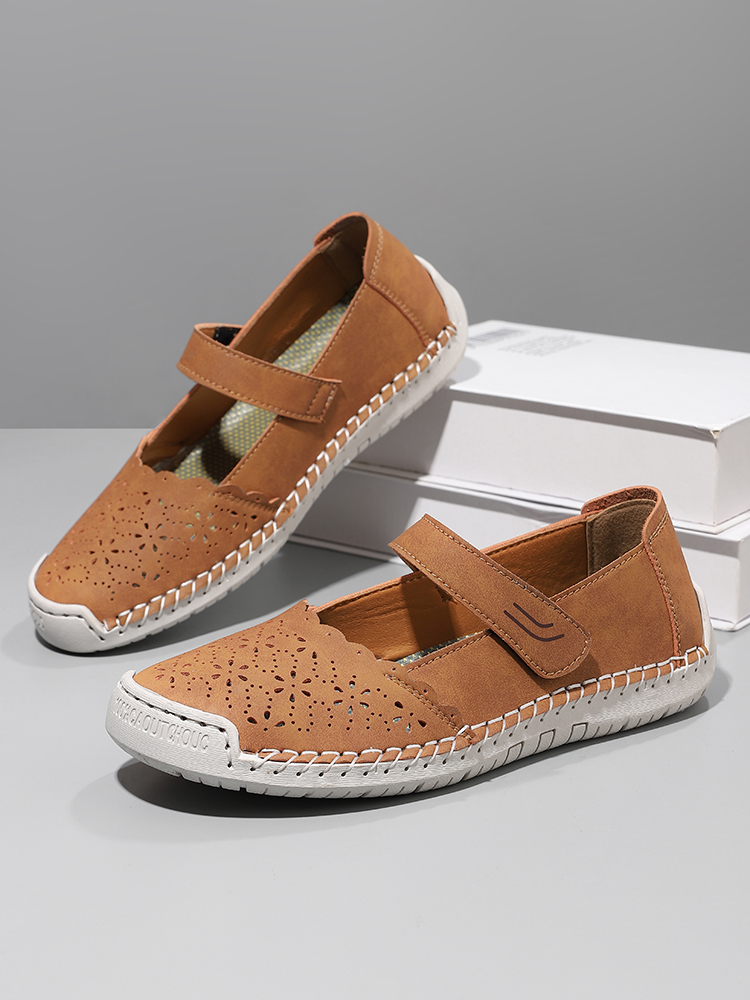 Cross-Border Mary Jane Sandals Amazon Large Size Women'S Shoes Outdoor Casual Shoes Summer Mom Shoes Velcro Single Shoes